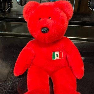Ty Osito Red Mexico Teddy Bear Beanie Baby